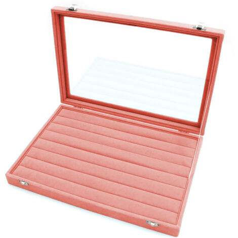 Ring-Organizer – Eine Ring- und Schmuckschatulle mit Glasdeckel, zwei eingebauten Sicherheitsschlössern und einem 8-spaltigen Design zur Aufbewahrung von Schmuck und Ringen. (1/5)