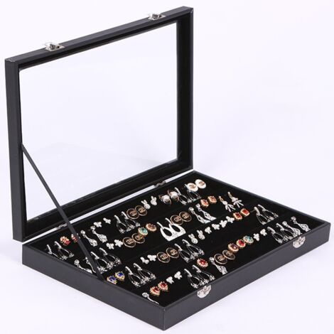 Aufbewahrungsbox für Ringe, Ohrringe und Ohrstecker, speziell für junge Frauen entworfen, zur Präsentation von Ringen und Ohrringen, ideal für Ankleidezimmer oder Reisen. (1/5)