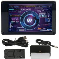 Computer-Temperaturmonitor, 3,5-Zoll-Mini-IPS-USB-Bildschirm, AIDA64-kompatibel, dynamische Anzeige von CPU- und RAM-Daten, PC-Sensorpanel