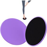 Gleitscheiben – 1 Paar – Bauchmuskeltraining – Yoga, Pilates, Core-Training – Heim- und Outdoor-Fitnessstudio – Lila