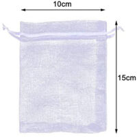 100 transparente Schmuckbeutel mit Kordelzug, ideal für Hochzeiten, Partys, Weihnachten und andere Anlässe, die als Geschenke oder kleine Präsente verwendet werden können.