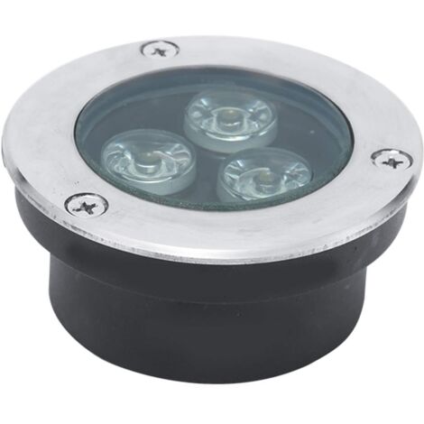 Spot LED encastrable ultra-fin pour jardin et terrasse – 3 W – Extérieur – Étanchéité IP68 – Acier inoxydable 304 – Éclairage pour pelouse et bassin (Couleur : Bleu, Tension : 220 V)