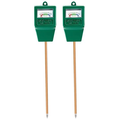 Humidimètre pour sol – Lot de 2 capteurs d'humidité (hygromètres) pour plantes – Moniteurs d'arrosage pour plantes en pot, jardin, ferme et pelouse (sans pile)