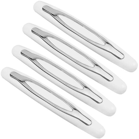 Lot de 4 protections de bord de portière de voiture, bandes de pare-chocs absorbant les chocs, protection anti-impact et anti-rayures pour portières de voiture (blanc) (1/4)
