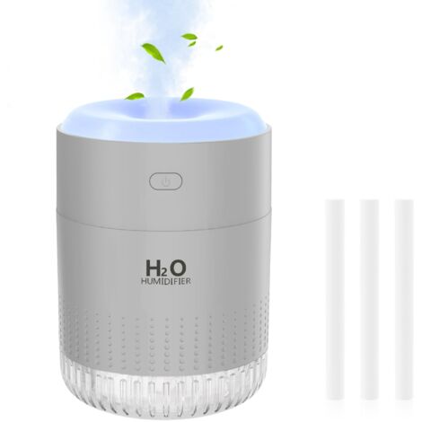 Mini humidificateur d'intérieur avec lumière LED, arrêt automatique et deux modes de brumisation, idéal pour une utilisation en voiture. (1/5)