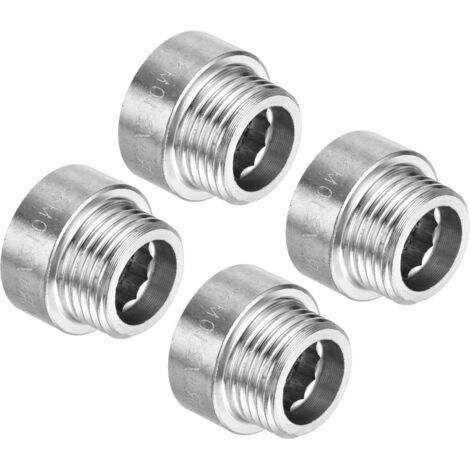Rallonge de pommeau de douche, lot de 4, en acier inoxydable 201, filetage G1/2 mâle/femelle, raccord de tuyau de 20 mm de long.