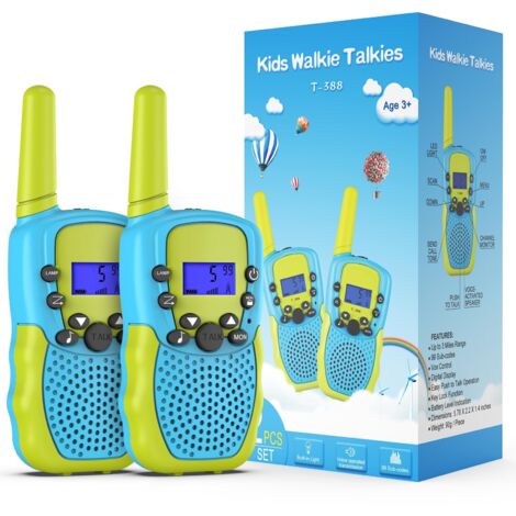 Jouet pour enfants de 3 à 8 ans, talkie-walkie pour enfants, 8 canaux, écran LCD, fonction VOX, portée de 3 km (1/4)