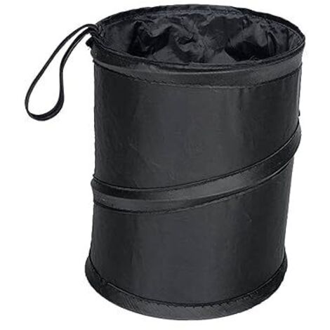 Poubelle de voiture portable et universelle, étanche, pliable et anti-fuite, pour le rangement des déchets (noire) (1/5)