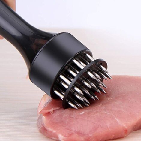 Un attendrisseur de viande, adapté à la cuisson de différents types de viande en cuisine, comme le porc, le poulet et le bœuf, noir (1/5)