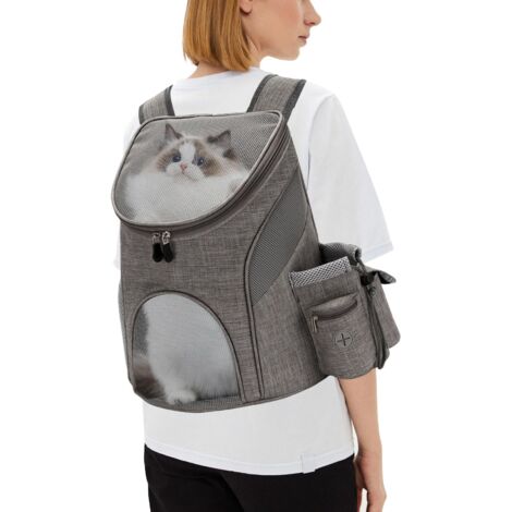 Sac à dos de transport pour chien et chat, sac de transport pour petits chiens avec coussin amovible pour les voyages (1/5)