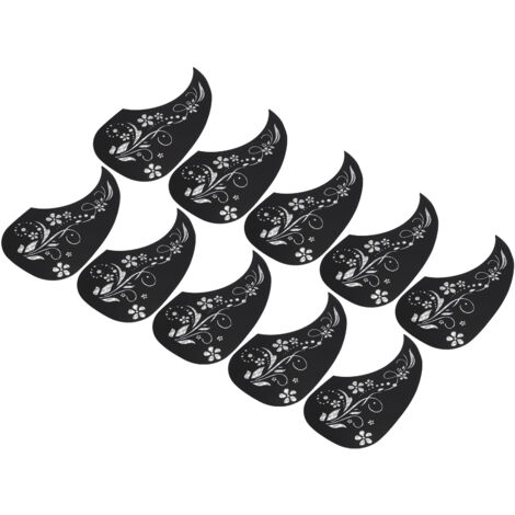 10 Protections de Rosace Guitare Acoustique en Forme de Larme, Antidérapantes et Antrayures, Design Fleuri Argenté (1/5)
