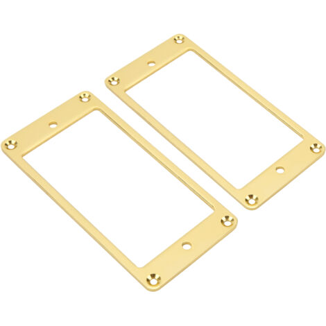 2 Pièces Cadre Plat pour Micro Guitare Électrique, Accessoires de Montage Dorés pour Instrument (1/5)