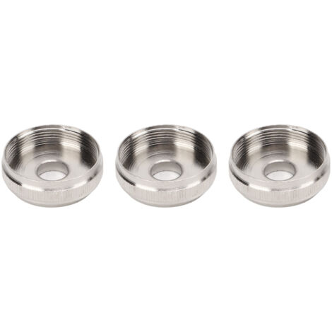 Bouchon de piston trompette argenté 3 pièces, accessoire de remplacement pour instrument à vent, capuchon de valve supérieur (1/5)