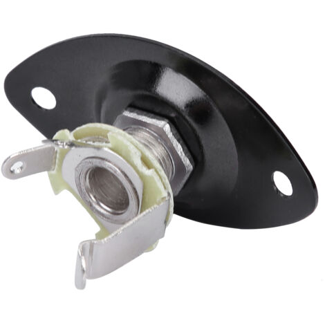 Prise Jack 6,35mm Noir pour Guitare et Basse - Connecteur Audio Professionnel (1/4)