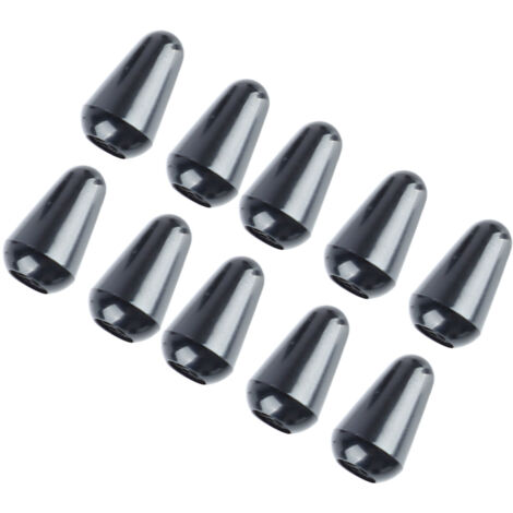 10 Pièces Capuchons Boutons pour Commutateur Guitare, Accessoires Noir Universels 3 et 5 Positions, Sélecteur Électrique (1/5)
