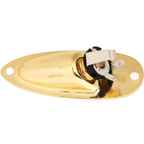 Prise Jack Guitare Dorée Support Métal pour Capteur et Sortie Audio (1/5)