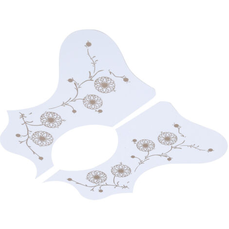 2 Pièces Cache-Rosace en Plastique Blanc pour Guitare Acoustique, Protection de Rosace de Guitare (1/5)