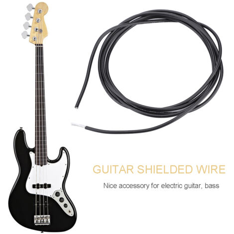 Câble blindé pour guitare électrique et basse, 1 mètre, connexion mono conducteur (1/5)