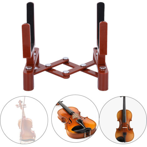 Support Violon Rouge Pliable Professionnel - Pied pour Instrument de Musique Portable (1/5)