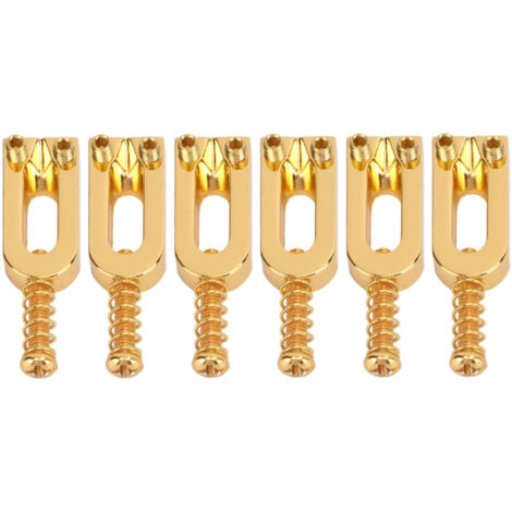 6 Supports de Guitare Électrique en U, Vis à Billes Dorées pour Système de Trémolo, Pièces de Rechange (1/5)