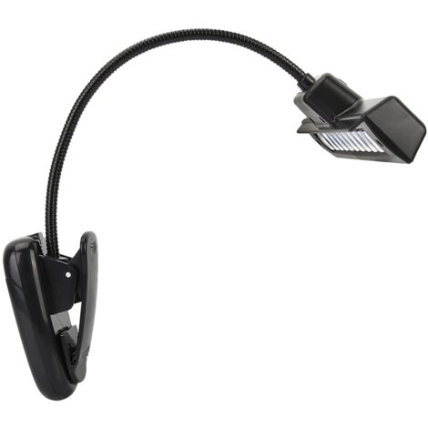 Lampe de lecture LED flexible avec clip, support pour pupitre et recharge USB (1/5)