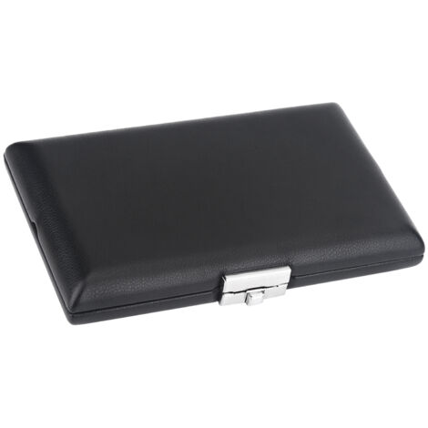 Étui de rangement en similicuir noir pour anches de basson, boîte avec 6 compartiments (1/5)
