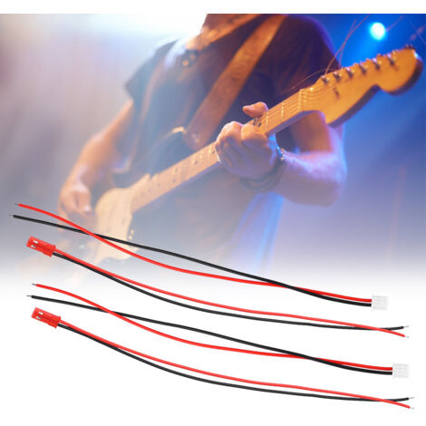 50 Pièces Connecteurs Jack 2 Pôles pour Guitare Électrique, Câbles de Prolongement 21cm (1/4)