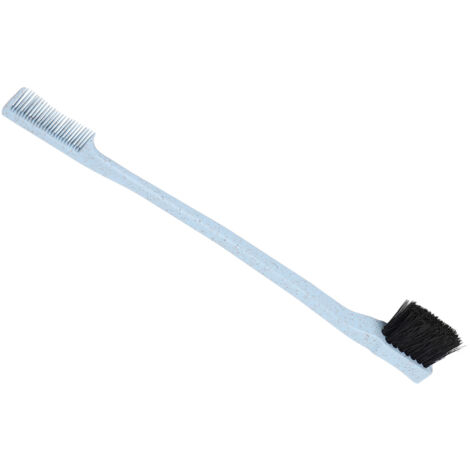 Pinceau Écologique Double Usage Sourcils et Cils en Fibre Végétale Bleu - Maquillage Naturel (1/5)