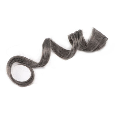 5 pièces Extensions de Cheveux Bouclés Longs Colorés avec Pinces Grises pour Coiffure Femme (1/5)