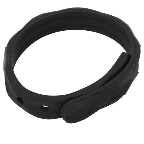 Bracelet Équilibre Énergétique en Silicone - Améliore le Sommeil et Neutralise l'Électricité Statique - Unisexe Noir (1/5)