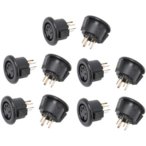 10 pièces socle 5 broches pour électrostimulateur, appareil massage et contrôle des méridiens beauté (1/5)