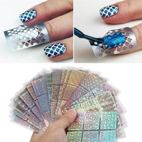 12 Stickers pour Ongles à Motifs Dentelle, Autocollants Décoratifs pour Manucure (1/5)