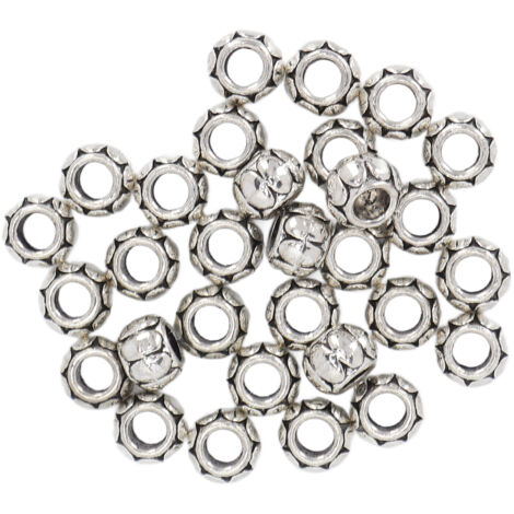 30 pièces tubes capillaires en alliage vintage pour dreadlocks, perles barbe et bijoux DIY bracelets colliers (1/5)