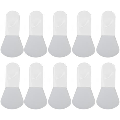 10 Pinceaux à Masque Silicone, Applicateur Visage Mini avec Poignée Courte, Outil Beauté Portable pour Soins Visage, Type Éventail Blanc (1/5)