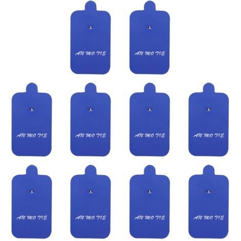 10 électrodes TENS adhésives, patchs de stimulation musculaire, lot de 10, bleues, non irritantes (1/5)