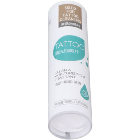 Comprimé Nettoyant Tatouage Effervescent, Doux et Non Irritant pour Soins de Peau Post-Tatouage (1/5)