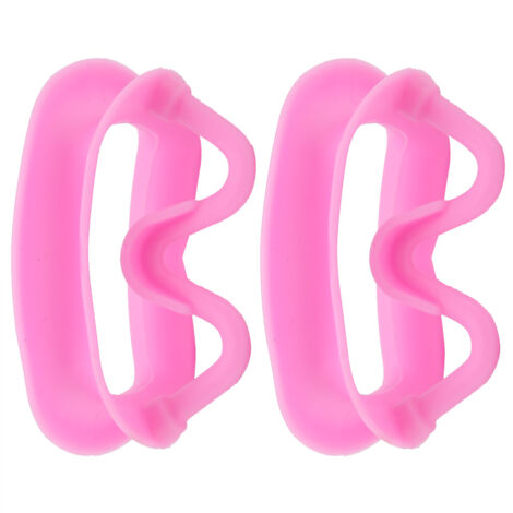 Écarteur de Joues Dentaire en Silicone Rose, 2 Pièces Réutilisables pour Examen Buccal (1/5)