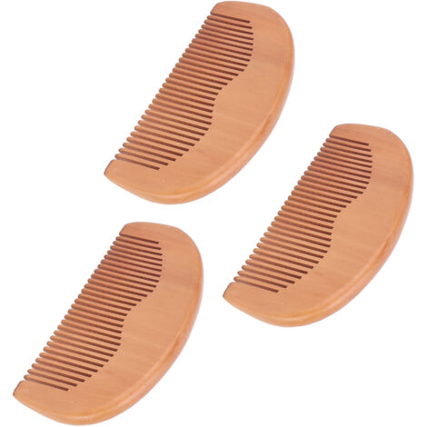 Peigne Démêlant en Bois de Luxe - 3 Pièces pour Soins Capillaires à Domicile et Salon, Professionnel et Léger (1/5)