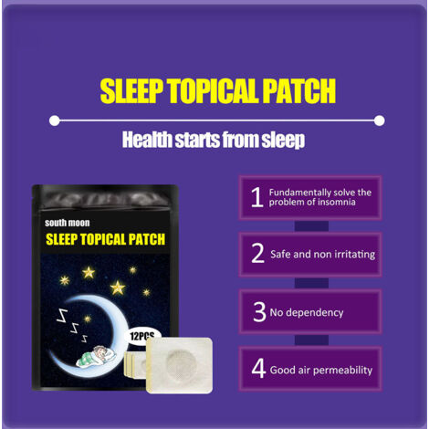 12 Patchs Relaxants pour un Sommeil Profond - Anti-Stress, Apaisement de l'Anxiété et Aide à l'Endormissement Lot de 12 Autocollants Corps (1/5)