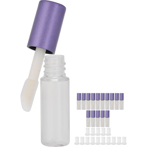 15 Flacons de Gloss Brillant 1,2ML avec Bouchons Violet - Tubes à Lèvres pour Échantillons et Remplissage (1/5)