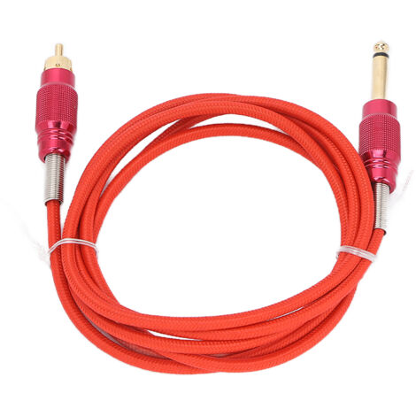 Câble d'alimentation 1,8 m pour machine à tatouage - Cordon d'alimentation RCA rouge (1/5)