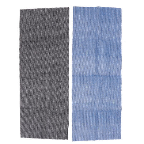 2 Packs de Filets de Douche Africains Exfoliants, Longues Serviettes de Brossage pour le Corps en Nylon Bleu et Noir (1/5)