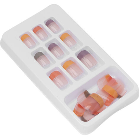 Lot de 24 faux ongles autocollants, design moderne et couverture intégrale pour pose facile P135