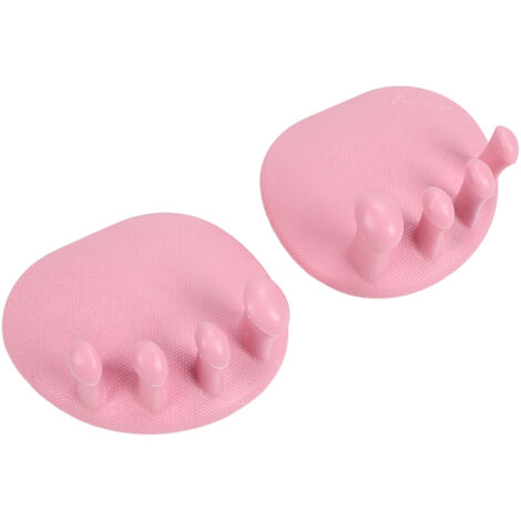 Correcteur d'orteils en silicone avec semelles adhérentes, design pointillé 30° - 2 pièces rose (1/5)