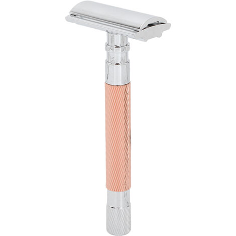 Rasoir de sécurité à double tranchant avec manche long en alliage de zinc pour hommes - sans lame (1/5)