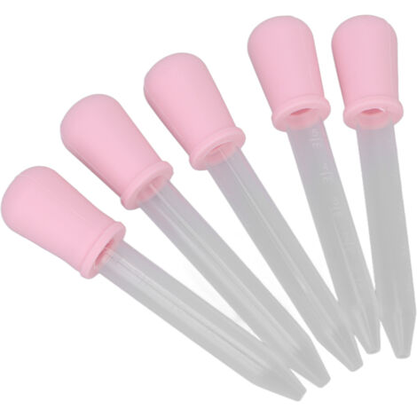 5 pipettes de dosage précises pour résine, expériences scientifiques et projets créatifs (couleur rose) (1/5)