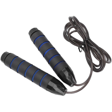 Corde à Sauter Sportive Réglable avec Poignées Ergonomiques pour Cardio et Musculation - Fitness à Domicile - Bleu (1/5)