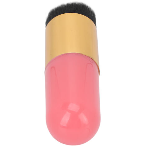 Pinceau de Maquillage Professionnel pour Fondation Liquide et Poudre, Application Parfaite du Teint et Blush - Nuance Rose Doré (1/5)