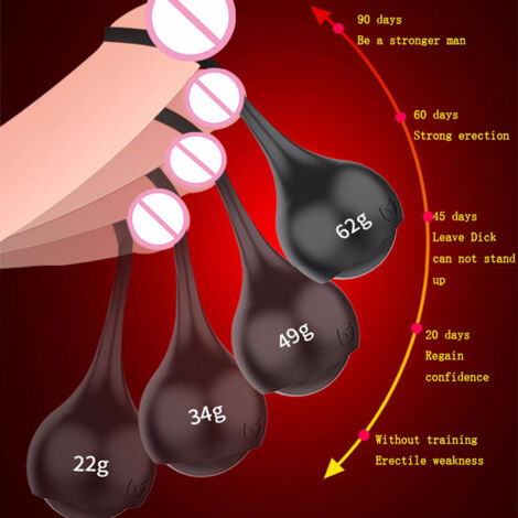 Extenseur pénien en silicone avec poids réglable, anneau d'allongement et agrandissement masculin.