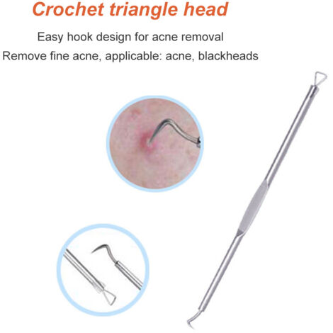 Kit d'Extraction de Comédons en Acier Inoxydable - 9 Pièces pour Soins de Peau Acné